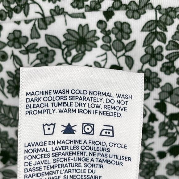 NWT LANDS END Dress Large Green White Floral Sleeveless Fit & Flare Garden Girl - Picture 10 of 16